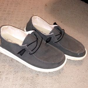 Grey hey dude shoes